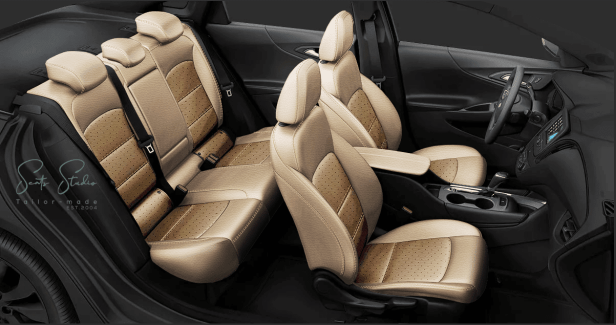 Coprisedili compatibili con Audi A1 I, II (2010-2019) - fodere sedili  universali - set coprisedili auto - CM-BE beige